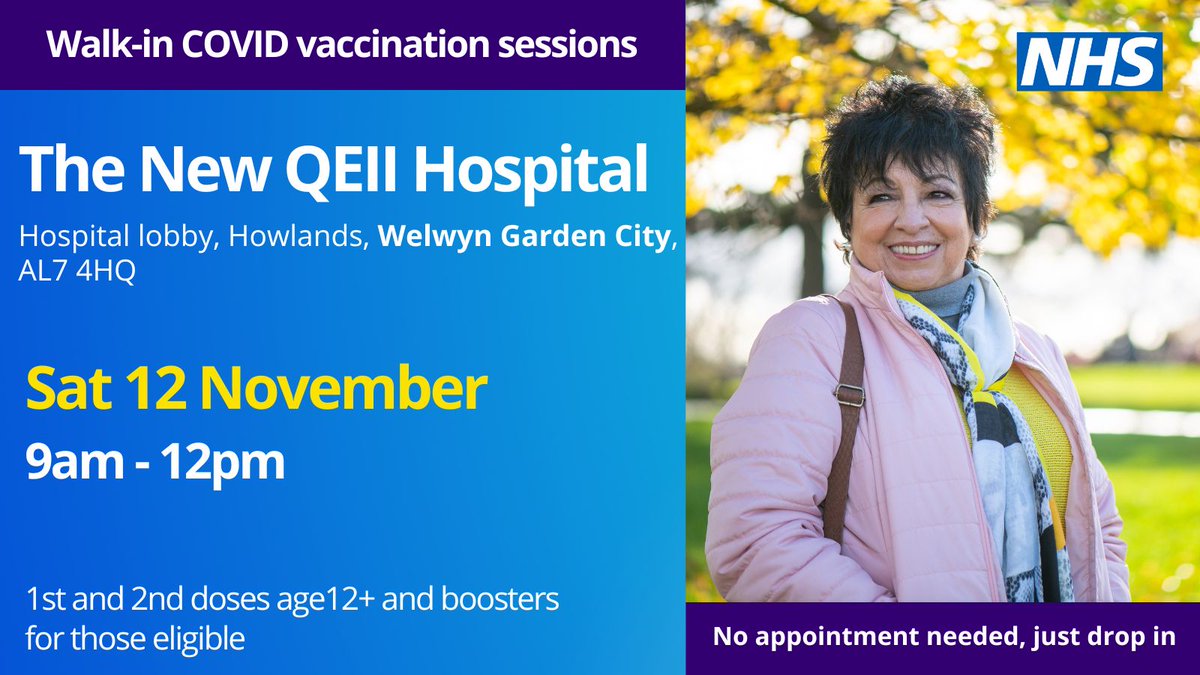 Do you live near Howlands? We have a walk-in COVID vaccination clinic this weekend. Getting your jabs is the best way to prevent illness and stop the spread of COVID-19. More info and local walk-ins: bit.ly/3IPz2Gg or book via nhs.uk or call 119