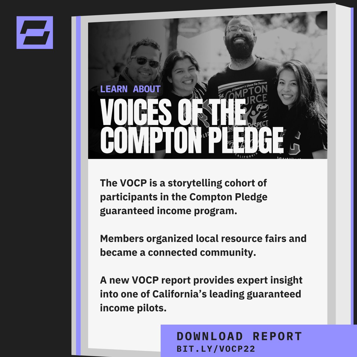 Have you heard of the <a href="/ComptonPledge/">The Compton Pledge</a>? It’s a #guaranteedincome pilot running two years strong! Check out the new report from <a href="/fund4gi/">Fund for Guaranteed Income</a> with participants’ first-hand insights.

Let’s amplify their voices! 
➡️ Report: bit.ly/VOCP22