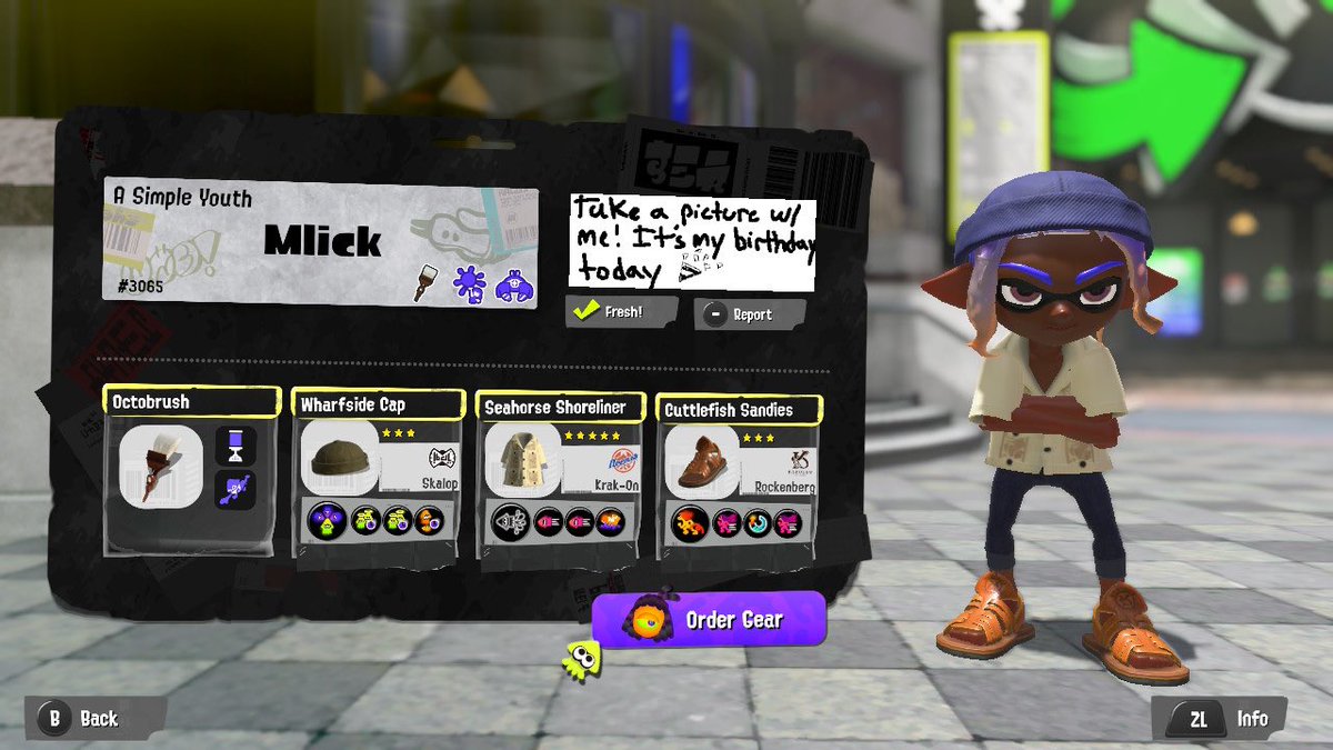 madisyn_xox's tweet photo. I DONT KNOW HOW TO FIND THIS PERSON BUT IF YOU SOMEHOW SEE THIS HAPPY BIRTHDAY!!! #splatoon3 #mlick https://t.co/fNtEdxoQfe