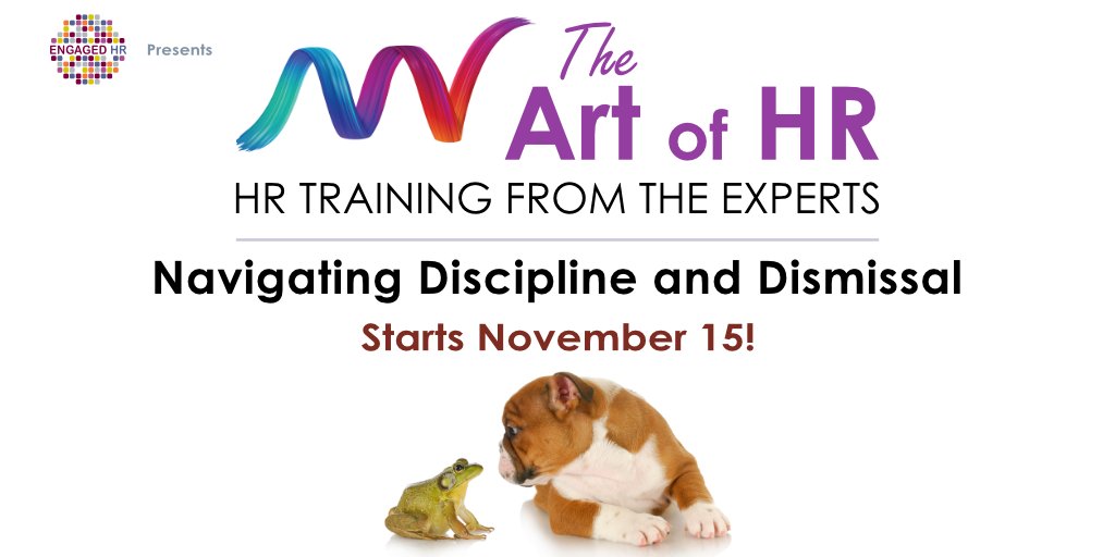⭐VIRTUAL WORKSHOP: NAVIGATING DISCIPLINE &amp; DISMISSAL⭐
Join us and walk away with the confidence to navigate challenging scenarios, and feel well-equipped with the insights, tools and resources to make the best of difficult situations. #ArtOfHR #EngagedHR
theartofhr.ca/courses/the-ar…