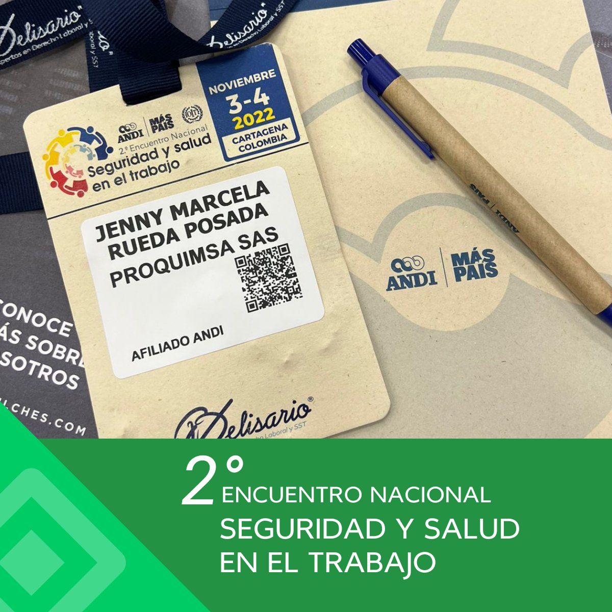 ProquimsaS's tweet photo. Estuvimos presentes en el 2° Encuentro Nacional de Seguridad y Salud en el Trabajo, los días 3 y 4 de noviembre. Donde se dieron conversaciones importantes del sector con representantes de la #OIT, y voceros de la materia.  #ANDImasPais https://t.co/kD4YxMOECw