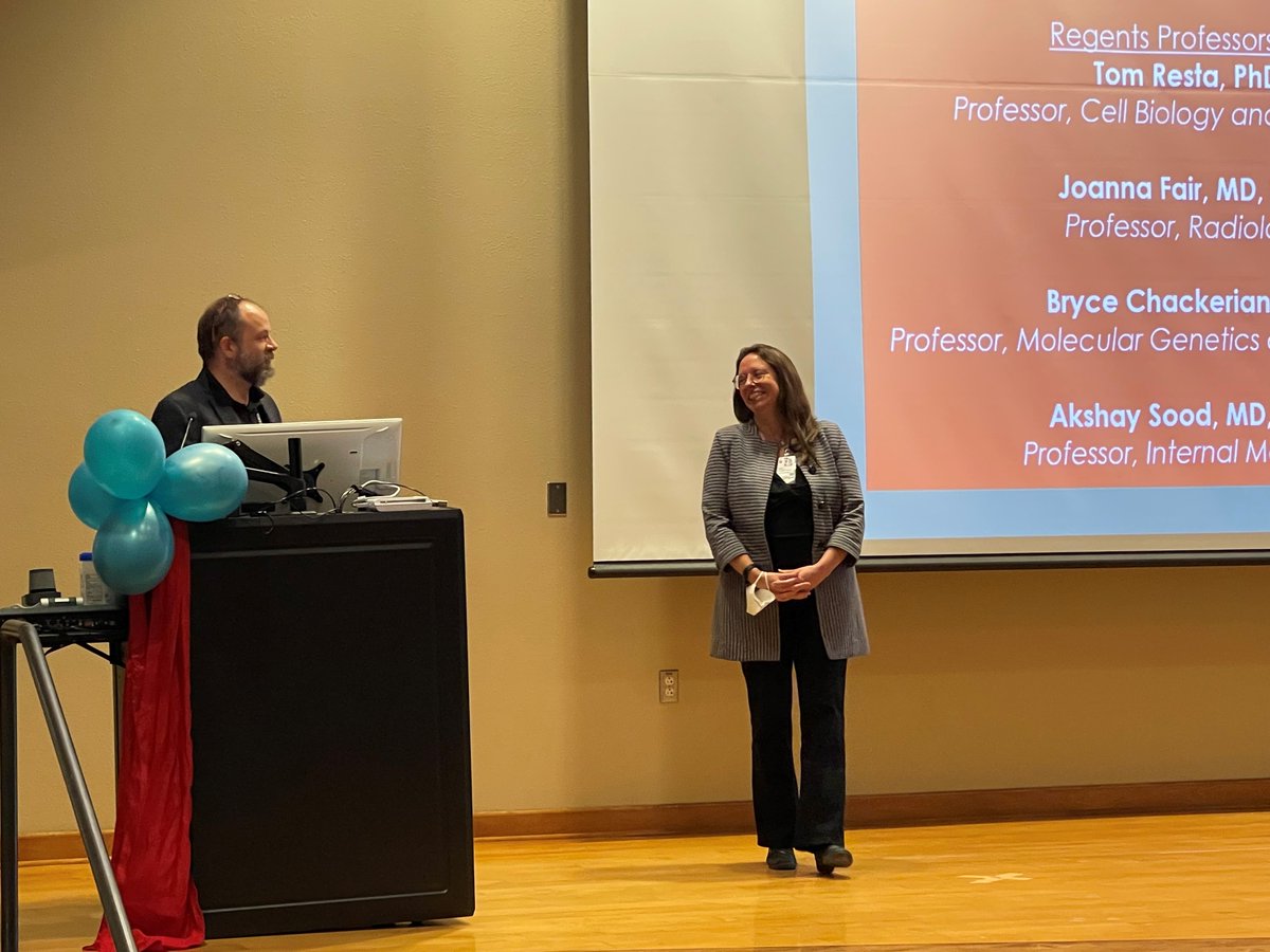 UNM Radiology (@unmradiology) on Twitter photo Congratulations to Dr. Joanna Fair (<a href="/joannafair1/">Joanna Fair💉😷MD/PhD</a>) on her Regents' Professorship Award! This is one of the most prestigious awards given to UNM School of Medicine faculty in recognition of outstanding career contributions across multiple mission areas. <a href="/UNMHSC/">UNM Health Sciences</a> Congratulations to Dr. Joanna Fair (<a href="/joannafair1/">Joanna Fair💉😷MD/PhD</a>) on her Regents' Professorship Award! This is one of the most prestigious awards given to UNM School of Medicine faculty in recognition of outstanding career contributions across multiple mission areas. <a href="/UNMHSC/">UNM Health Sciences</a>