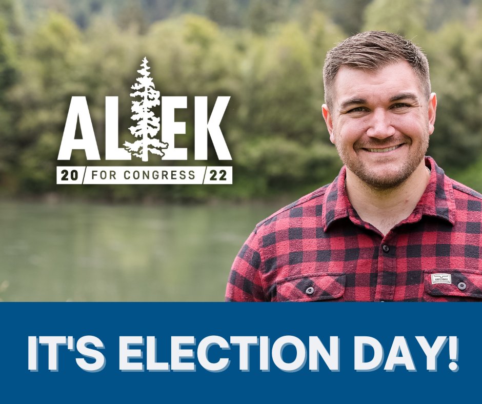 Election Day is today! Only a few hours left to turn in your ballot! Follow this link to find out where you can submit your ballot: alekfororegon.com/vote/ It's time to vote for a change in DC. I will be an outsider who fight for the common sense solutions we need. #orpol