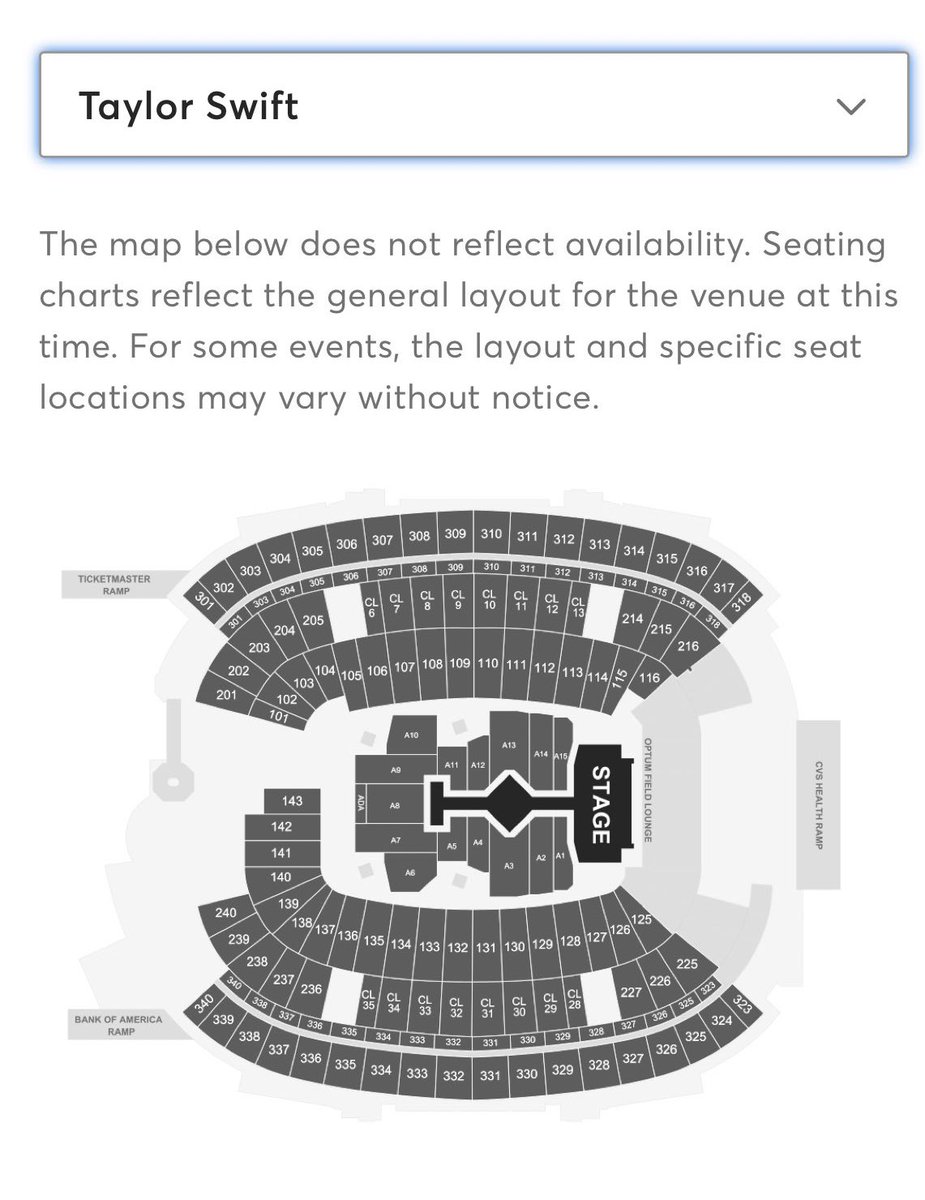 eras tour seating chart lucas oil stadium