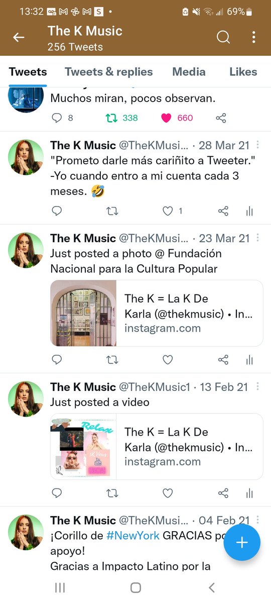 Volví a entrar, sin querer borré el tweet del cariñito. Le he fallado nuevamente. 🤣