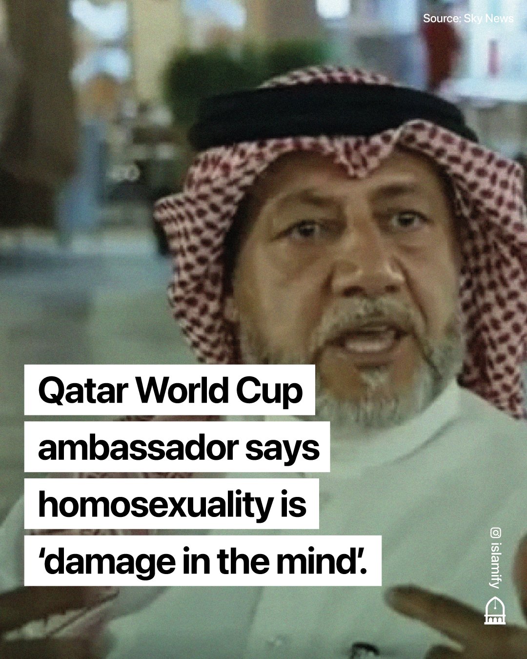 Qatar FIFA World Cup ambassador says homosexuality is 'damage in