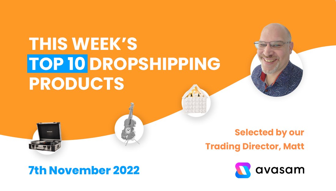 🎥 The Top 10 DropShipping products of the week video for week commencing 07/11/22 is now live! Click the link in description to view the products on the Avasam platform. To jump straight to the Top 10 on the video, they're at 05:16!
avasam.social/3hstmZr #dropshipping