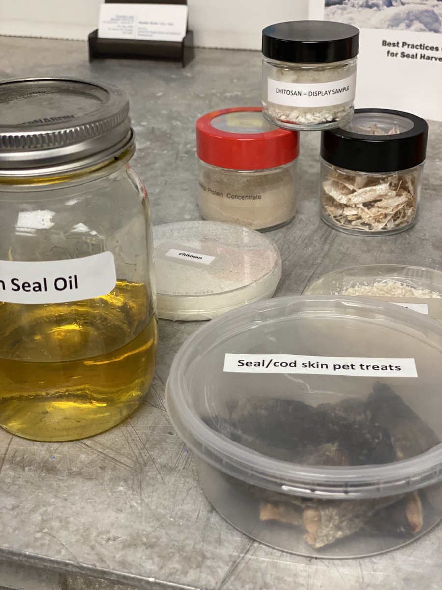 Dr <a href="/heatherBurkeCa/">HeatherBurke.ca</a> and science researcher Julia Pohling gave us a great introduction to use of seafood by-products at the <a href="/marineinstitute/">Marine Institute, Memorial University</a> and the results of their research. From fish leather to biodiesel Seal oil it’s exciting to see the potential for diverse products #seafood