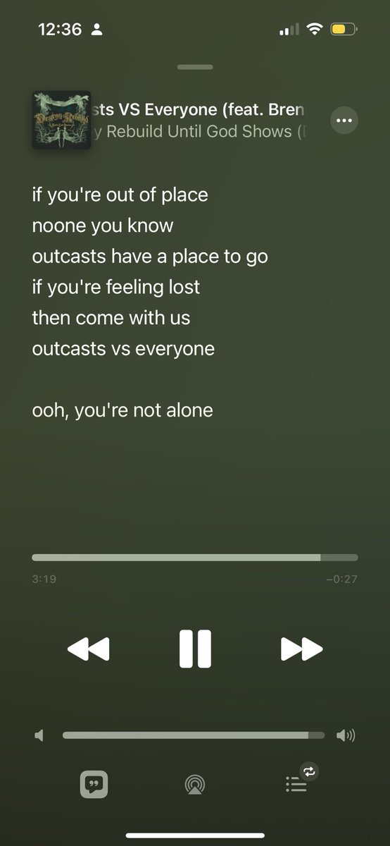 glittervandit's tweet photo. There’s only one place I can go by myself and not feel alone.. a show, any show. #OutcastsVsEveryone https://t.co/ep7VHjfW0U