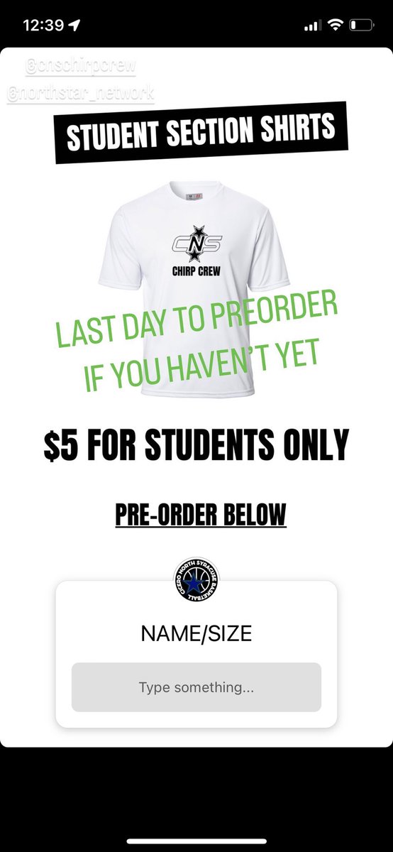 Make sure to get your shirts for basketball szn‼️‼️ @CNSBBasketball