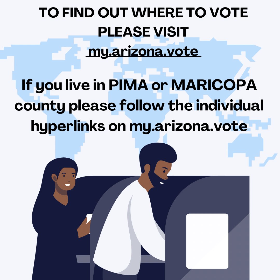 ArizonaResource's tweet image. It’s Election Day! If your not sure where to go visit My.Arizona.Vote for your nearest polling location!
Happy voting Arizonans!