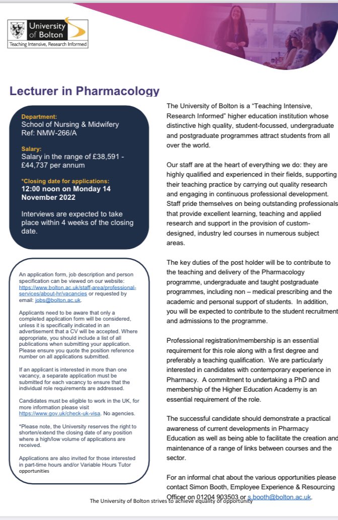 Opportunity to join our team 😊💊💉🚑🩺