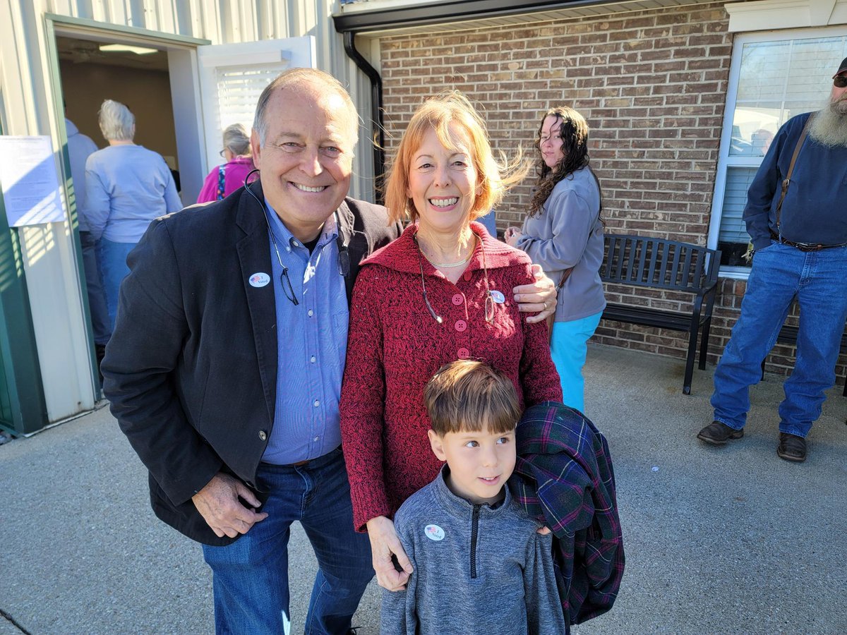 Judy and I voted this morning in Verona! 

You must be in line by 6 PM. Find your polling location here: elect.ky.gov/Voters/Pages/P…