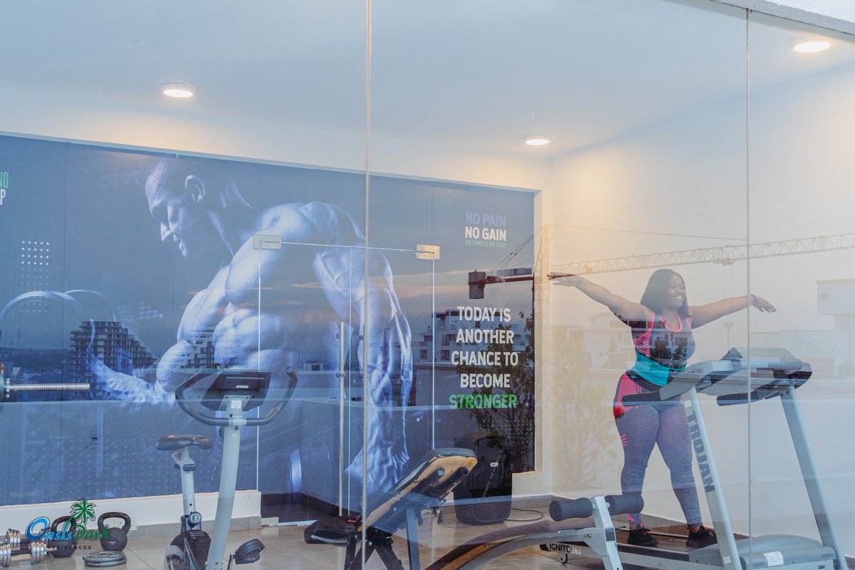 Be your own competition and stay healthy. 

Visit our rooftop gym soon.

Call 0204343009 for our packages for non-residents.

#workout #exercise #gym #OasisParkResidences #AccraGhana #hotelsinghana #eastlegon #hotels #fit #fitness  #gymfit