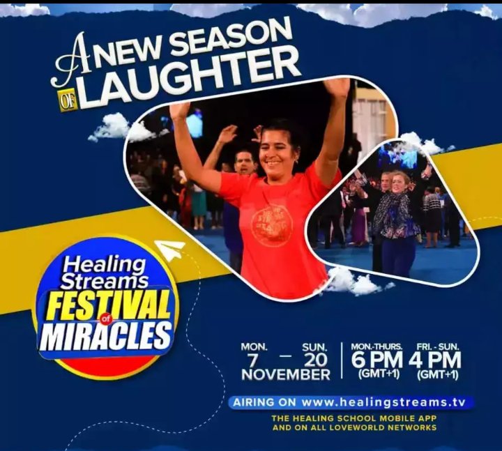 FelixAchem's tweet image. 🌍💥  AIRING NOW 👉 FESTIVAL OF MIRACLES FOR THE JUST CONCLUDED HEALING STREAMS 🌍💥

Participate live @ healingstreams.tv

#healingstreams
#healingeverywhere
#healingtothenations
#livehealingserviceswithpastorchris
@healingschool