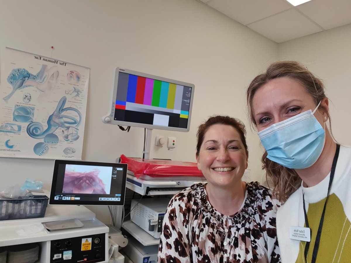 Fantastic work today from Estill Master trainer Lorraine providing us with images of vocal positions for voice training and therapy. Couldn't have done it without the endoscopy skill of Cheryl Davidse. We can now demonstrate  and analyse the physiology we are describing 🙂