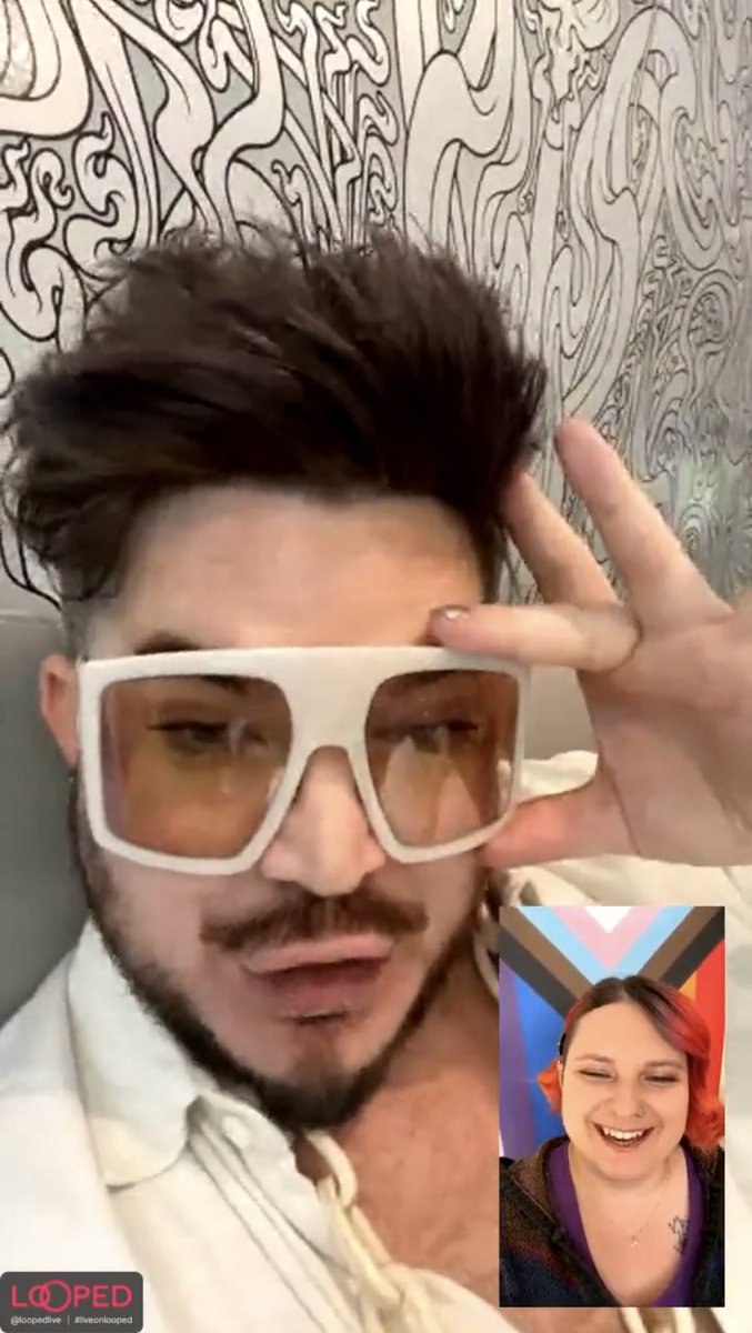 brynn5xox's tweet image. A few screenshots from my chat with Adam! From “I don’t wanna wear makeup today” to “I have a complaint 😳" to smiles. 😄🥰 Thanks Adam for a memorable 60 seconds! 💖

#AdamLambert #Glamberts #Looped