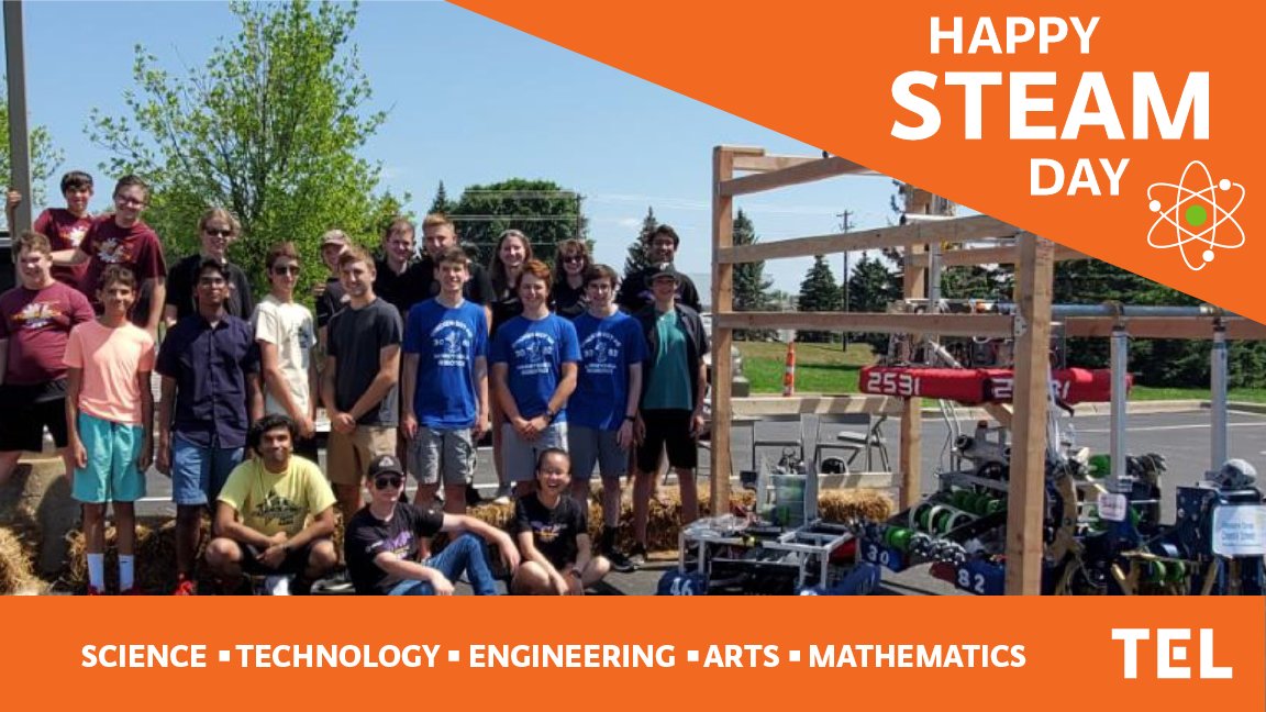 Happy #STEAMDay!  #TEL is thrilled to support the next gen of STEAM Leaders, like this #FirstRobotics team we recently hosted.   As a proud sponsor, we'll be cheering several regional teams on in their future competitions and in their journey to build #TechnologyEnablingLife!