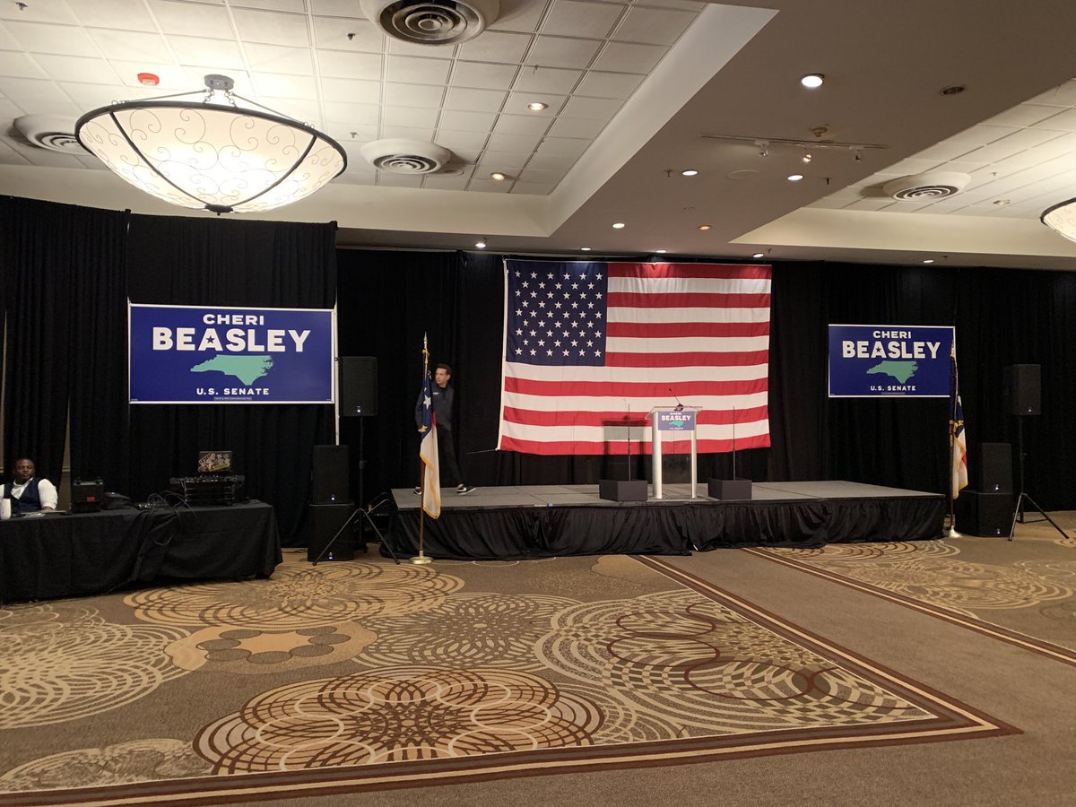Election night assignment.. Covering  (D) Cheri Beasley US Senate Race. ⁦<a href="/WFMY/">WFMY News 2</a>⁩