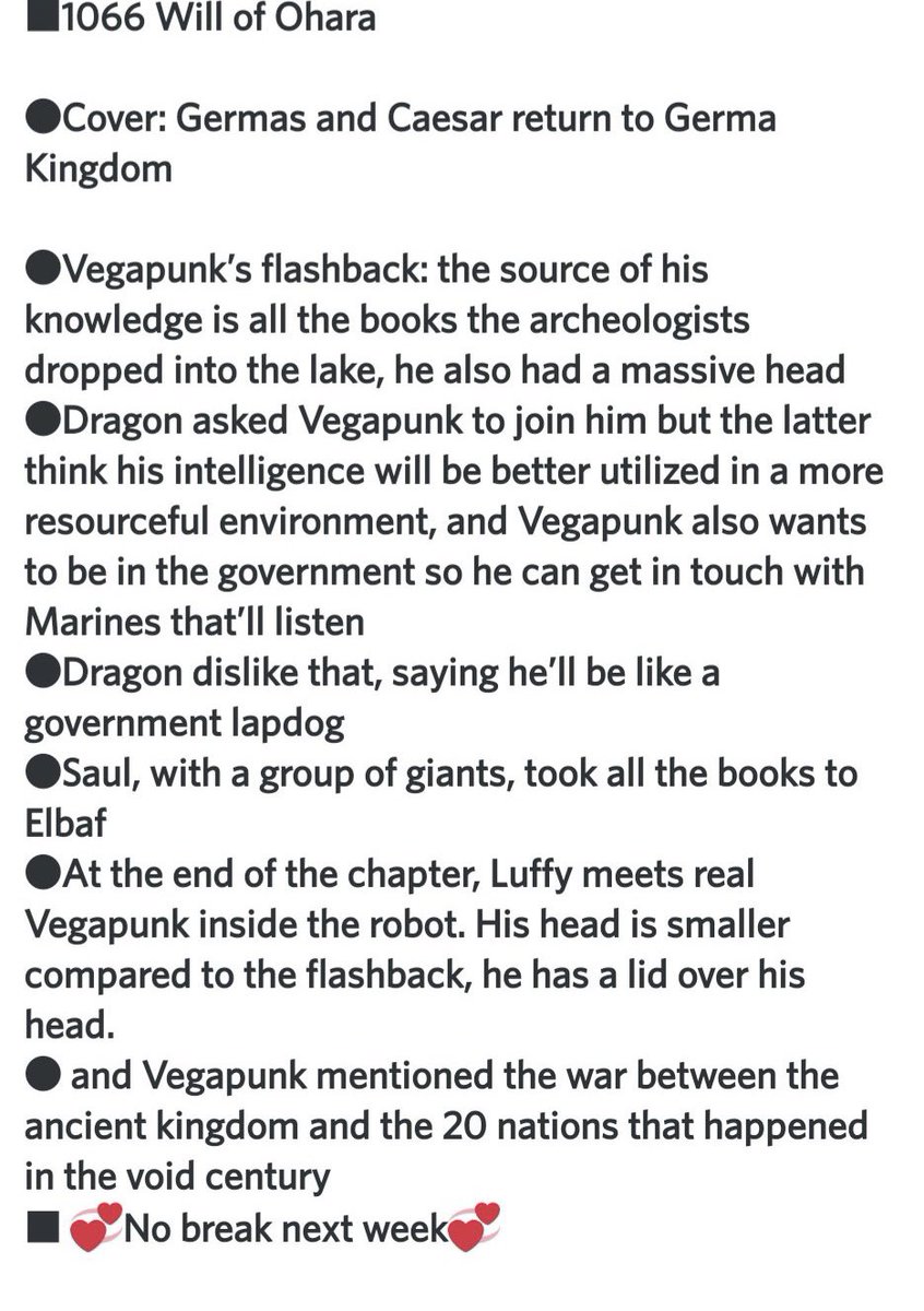 #ONPIECE1066 

Spoilers for chapter 1066