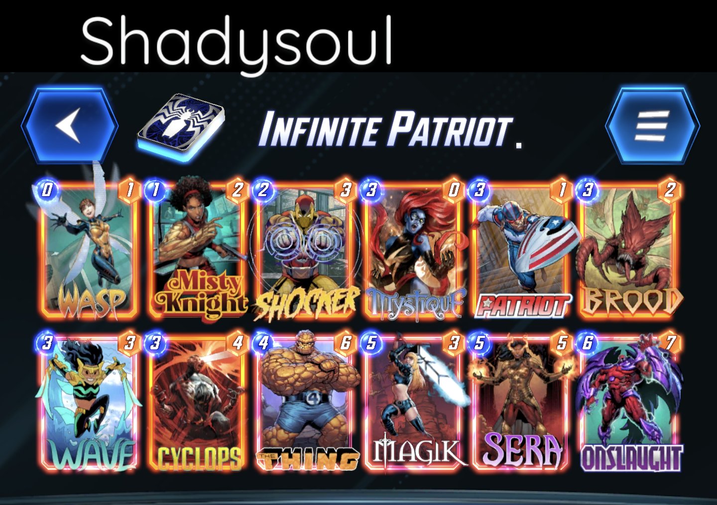 My infinite list : MarvelSnapDecks