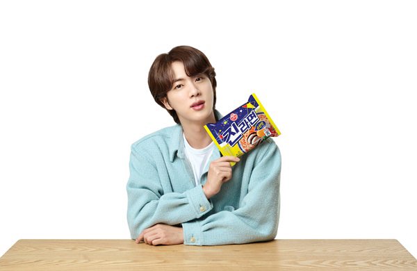 btsbaragi_jk's tweet photo. Photo from K-media of Jin as the new model for Jin Ramen. 
The commercial featuring Jin will first air Nov 11!
🔗 https://t.co/zVwsBHYbxk https://t.co/Dj5m0vUCYX