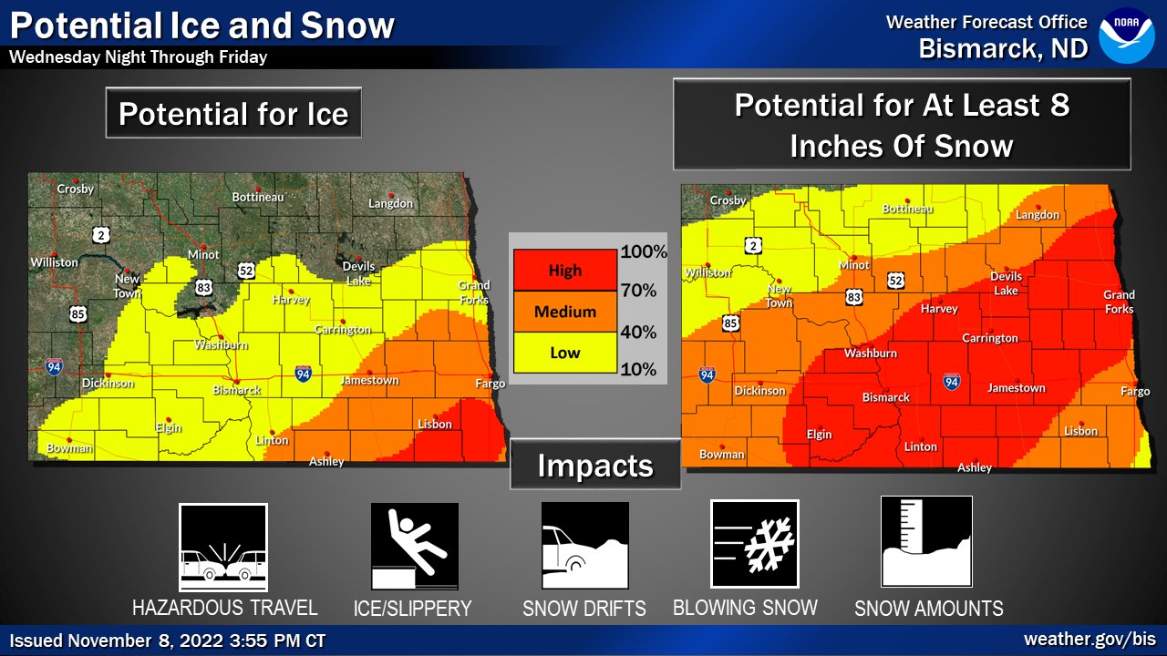 NWS Bismarck on Twitter "Tuesday PM update High (greater than 70