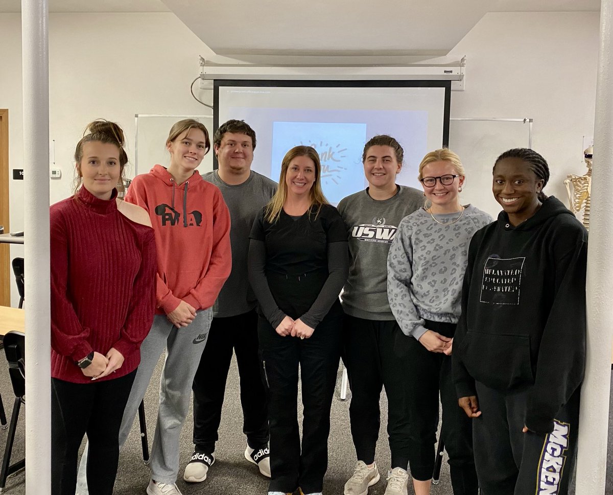 Thank you to Carrie Jenkins, School Nurse for participating in our inter collaboration event on Diabetes for our second year athletic training students!