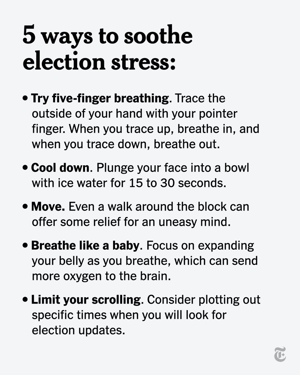 Elections and anxiety often go hand in hand. Here are some evidence-based strategies that can help you cope. nyti.ms/3Efvc8M