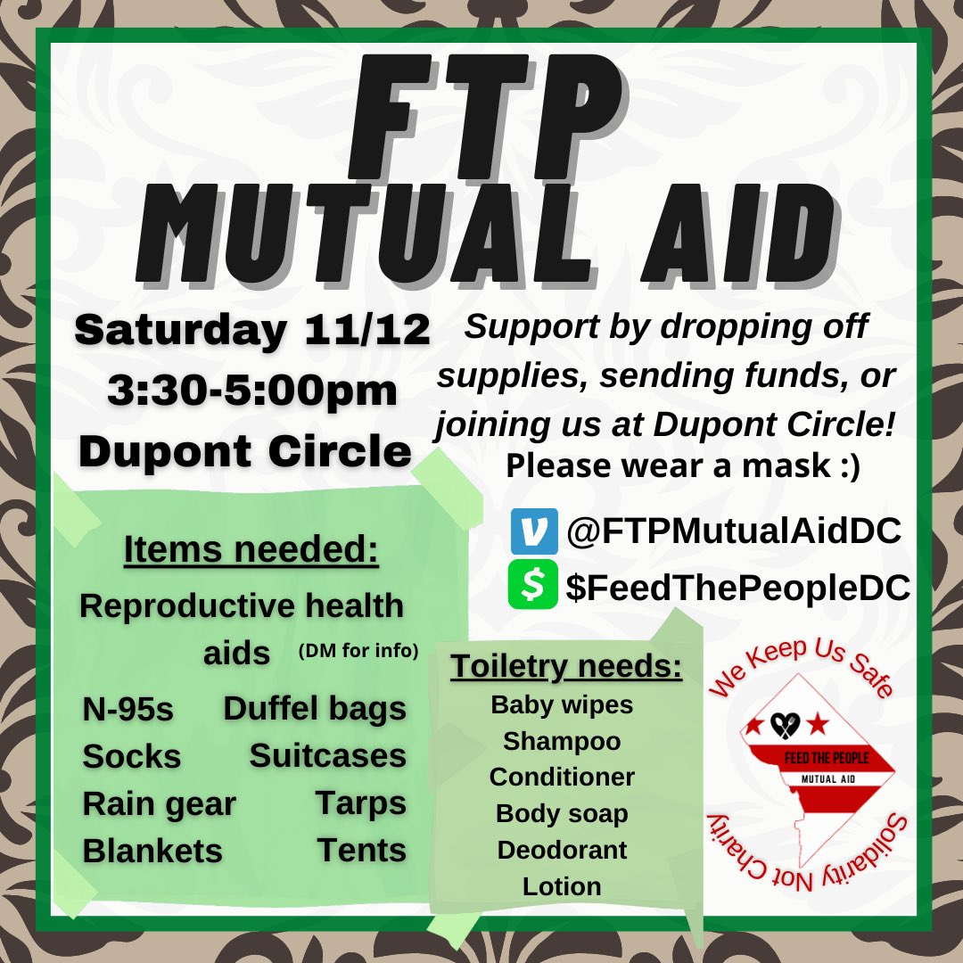 Wanna know what’s more important than voting? Directly supporting your community! Please note our Venmo &amp; Cashapp info has changed, new links are in our linktree. If you want to support our work, please redistribute some of your funds to help feed the people of DC this weekend 🖤