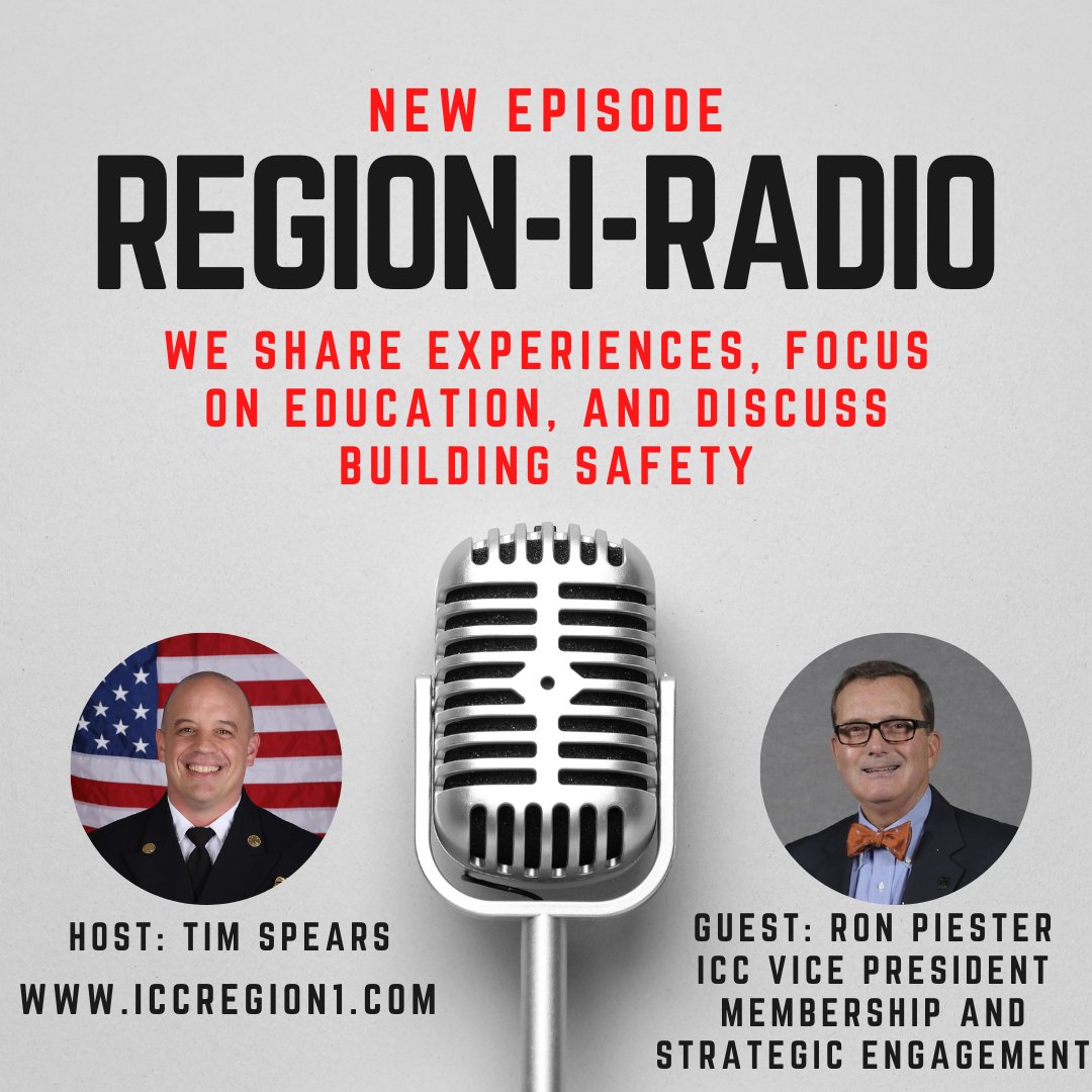 A new episode of ICC Region I Radio has been published. In this episode I spoke with Ron Piester, Vice President of Membership and Strategic Engagement with the International Code Council.  #career #safety #building #engagement #podcast