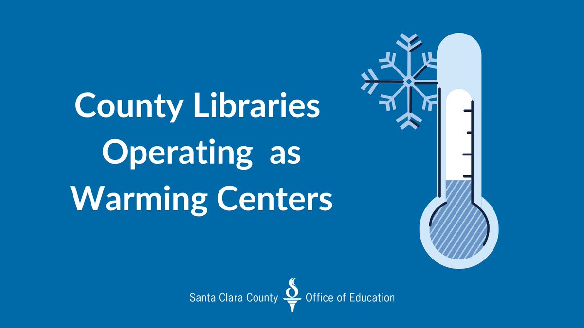The County Libraries are now operating as Warming Centers starting today, Tuesday, November 8th, through Sunday, November 13th, 2022. Please click on the link for the warming center locations: emergencymanagement.sccgov.org/residents/cold… @sccld @SCCOEM