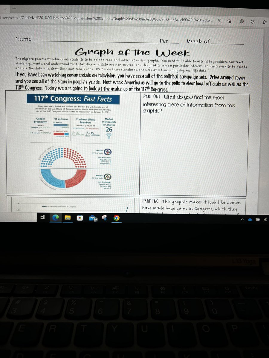MrsStrole's tweet image. I’m in my math/government teacher happy place! HonAlg Ss @FJHChargers do any of these graphics look familiar from last weeks graph of the week?!?! #seeingmath