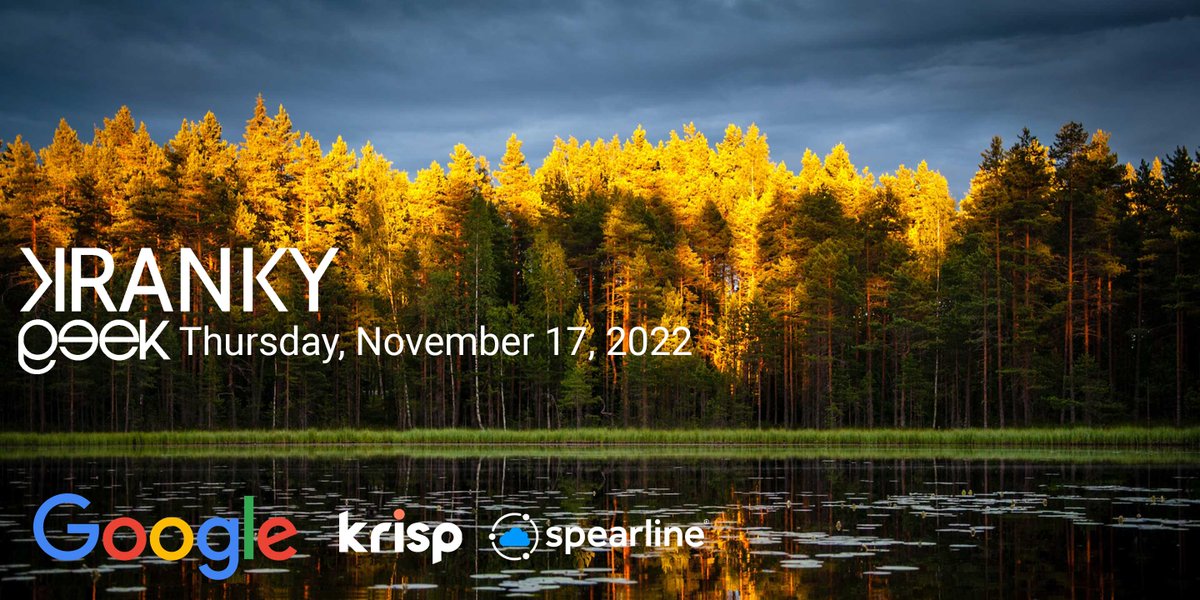 Yippe!! Kranky Geek is back on Thu 17. Nov starting at 11 am Eastern virtual event register at krankygeek.eventbrite.com and see the agenda at krankygeek.com Free so register now!