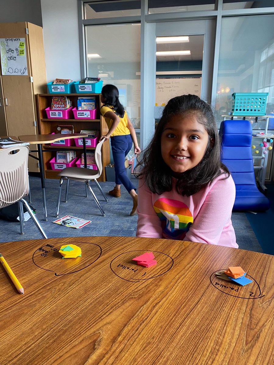 KatieTaylorBES's tweet photo. It’s so neat that we can apply new learning to sort 2D shapes by their attributes and all have different thinking!!! #bengalpride https://t.co/nqlKJVrog5