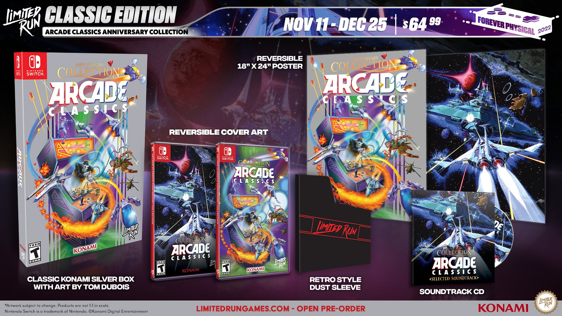 Run Games on Twitter: "A Edition for classic arcade games: The Arcade Classics Anniversary Collection, Classic Edition includes: ▪️OST ▪️Poster ▪️Classic-style silver box &amp; retro sleeve Pre-orders start at