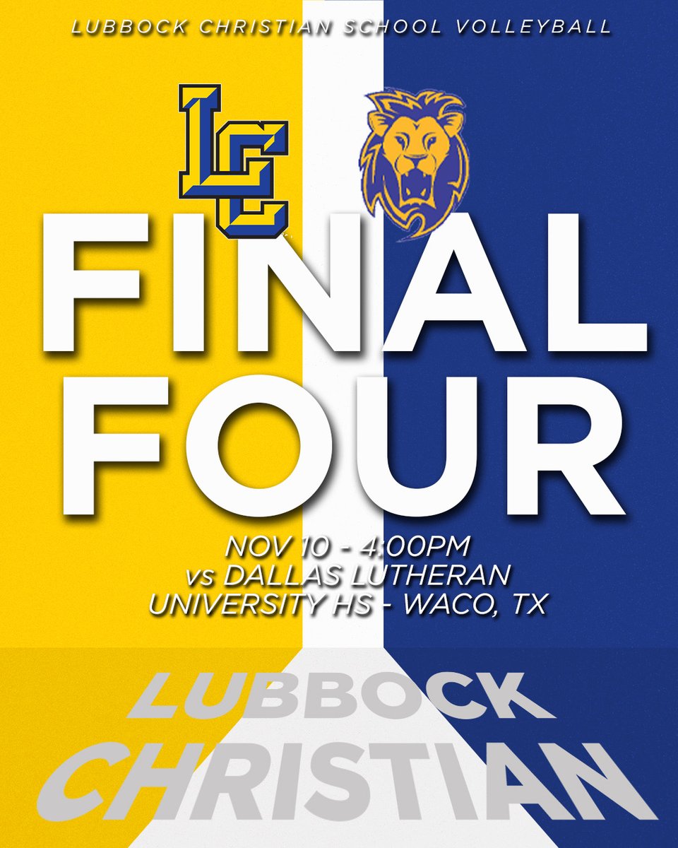 🏐VB| 🚨STATE CHAMPIONSHIP ALERT🚨

🏐Volleyball State Send-off 💙‍💛
🗓 Today, Weds. Nov. 9
⏰3:10 PM
Come by and cheer for the team and coaches as they set off for Waco to compete in the Final Four match!