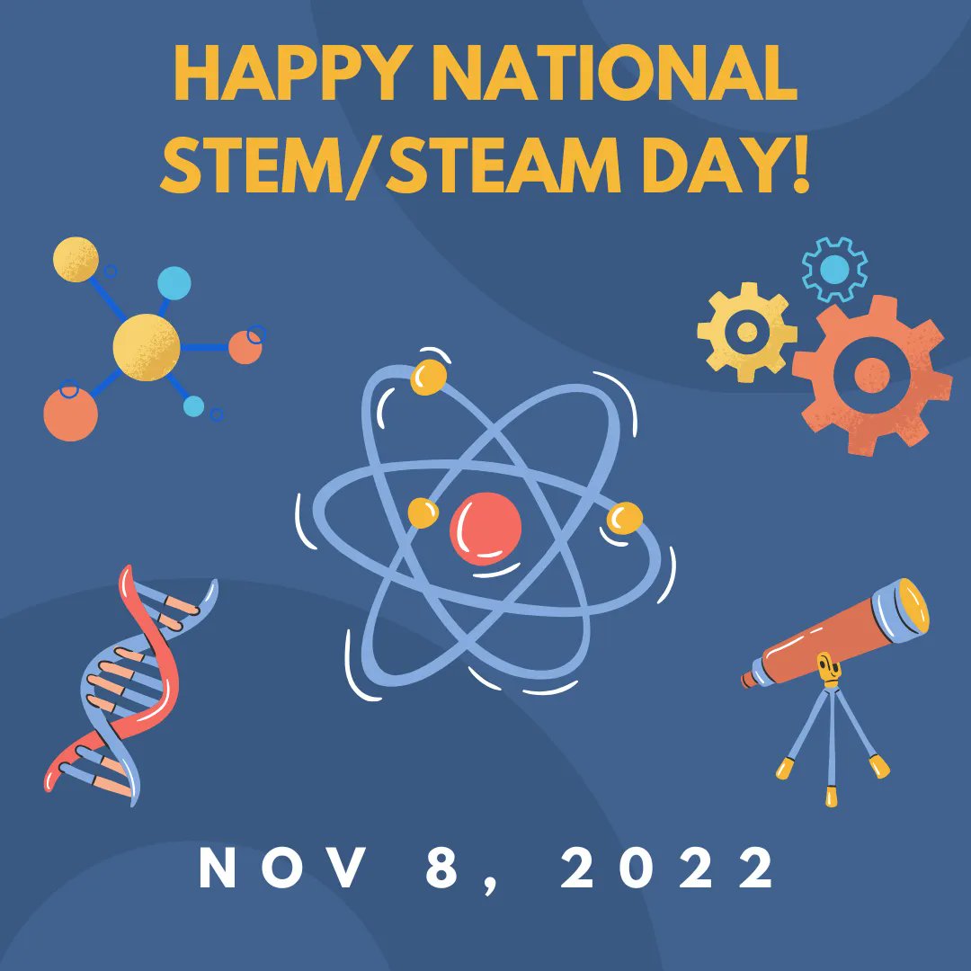 November 8 is National STEM/STEAM Day! On this day, students are encouraged to explore their interests and passion for innovation in STEM/STEAM. To learn more about the importance of STEAM and online resources for activities, visit buff.ly/3TfttVl