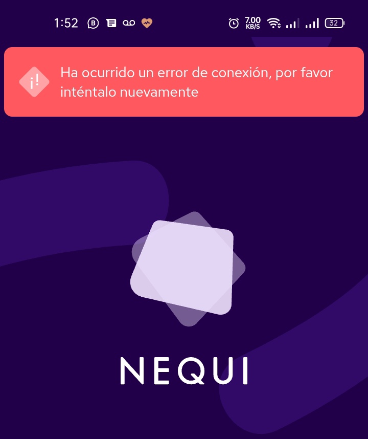 DDobleStar's tweet photo. @Nequi hoy ha sido imposible usar la app. "Error de conexión". 🥹🥹🥹 https://t.co/k7A17lkbBV