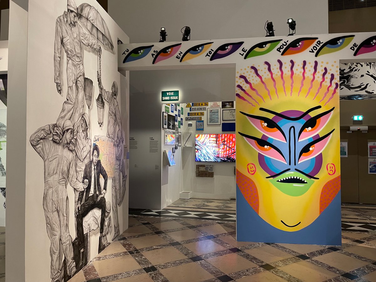 MaryWNicklin's tweet photo. From the terrific recent Jef Aérosol show to enormous new murals, #streetart is having a moment in Paris. An intriguing free exhibit at the Hotel de Ville dives into the movement's surprising origins. Find out more on @Bonjour_Paris => https://t.co/i5pDYF2M4k https://t.co/y4jvxX0HHK