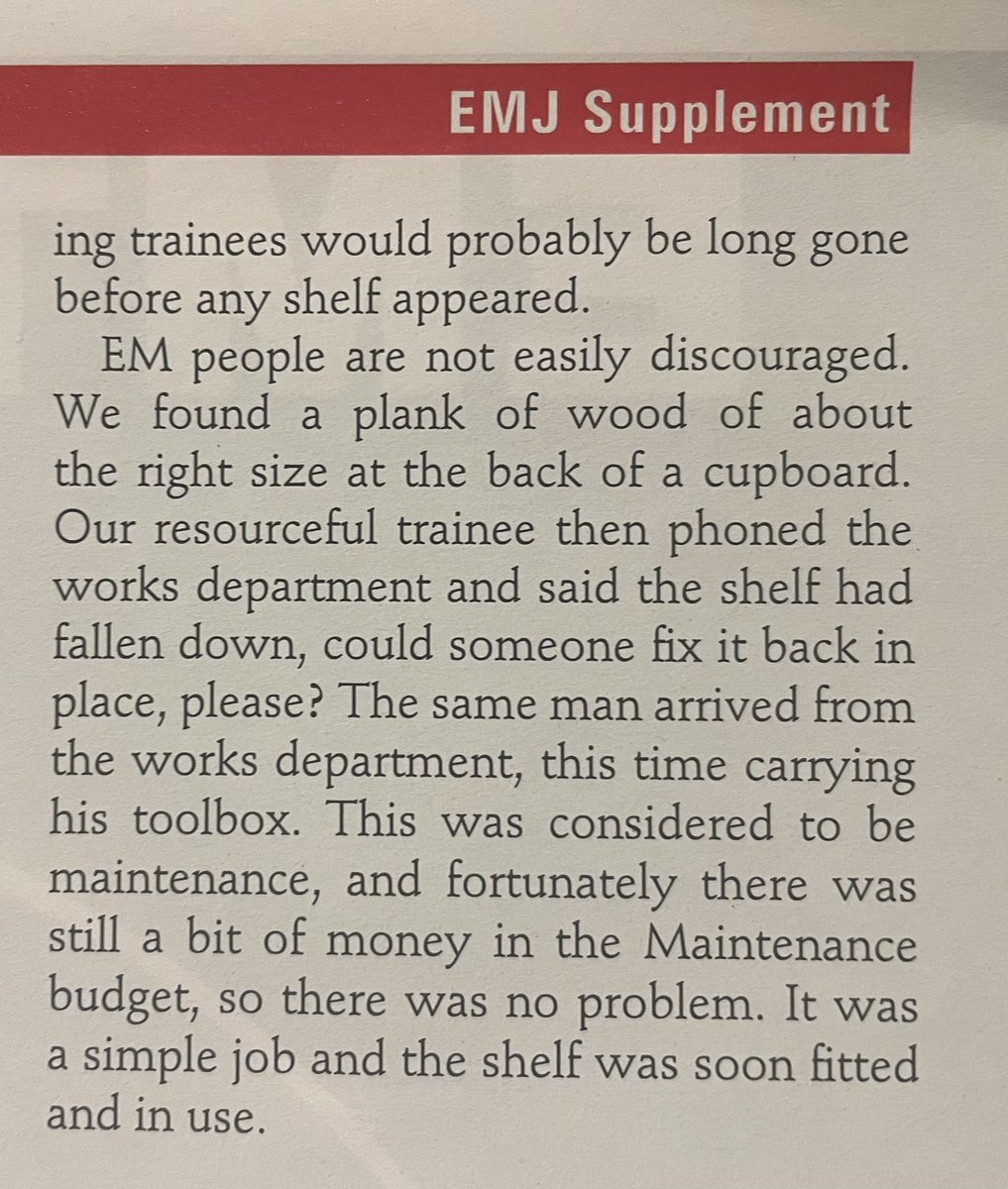 This is a great #NHS anecdote Well done @EmergencyMedBMJ #improvement