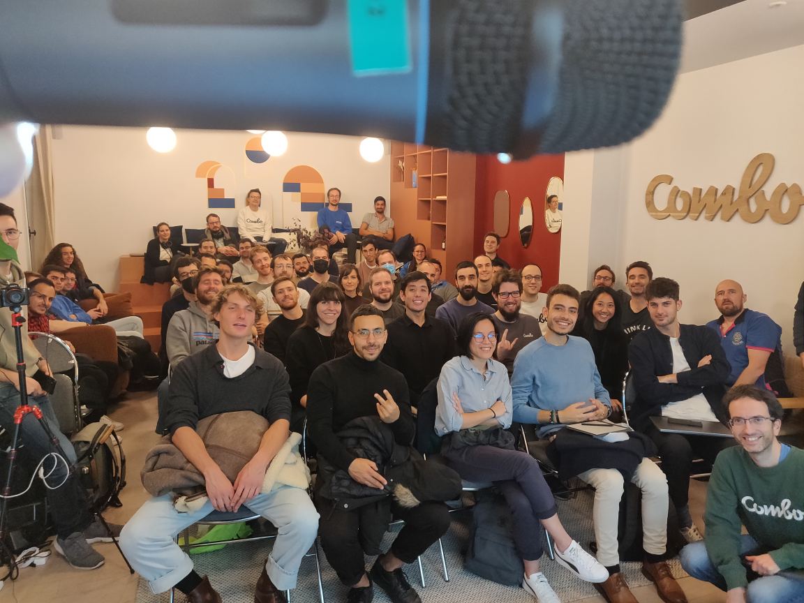 abelar_s's tweet photo. #parisrb filled @combo_hr's room!
60 people signed up, not sure how many showed up, I'd say >=50
That's the biggest meetup post COVID, most people, most talks we've had on a long time.
And I'm wearing my FFP2 mask, BTW.
Stay safe, keep calm and keep coding in Ruby. https://t.co/XAVE3SqQTt