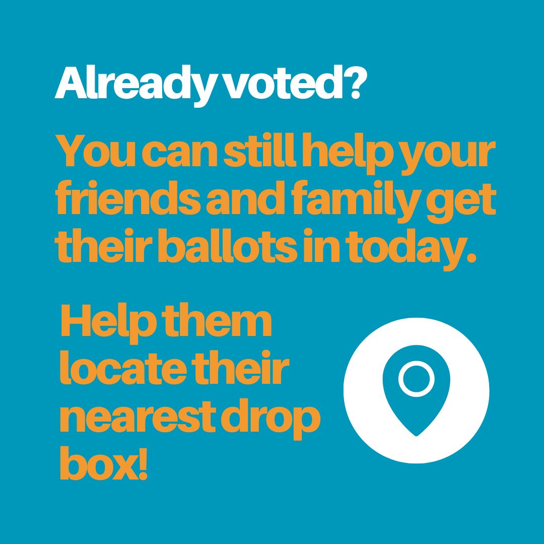 Every vote counts! Check-in with your friends and family--your small reminder could be the difference today!
sos.oregon.gov/voting/pages/d…