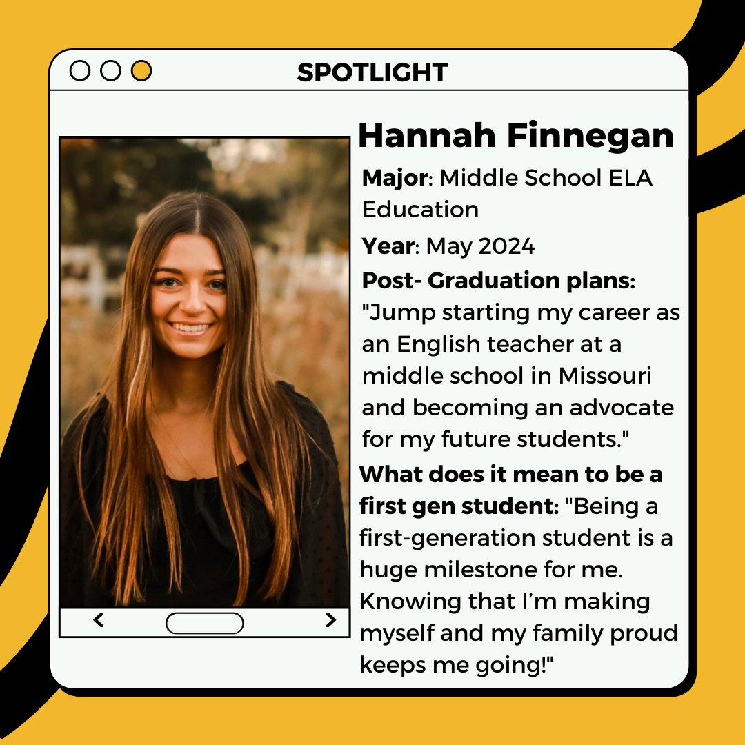 MizzouTRiO's tweet image. First-Gen Students are educators 📚
#CELEBRATEFIRSTGEN
First-gen students are proud of where they come from! 🐯 #FIRSTGENMIZZOU