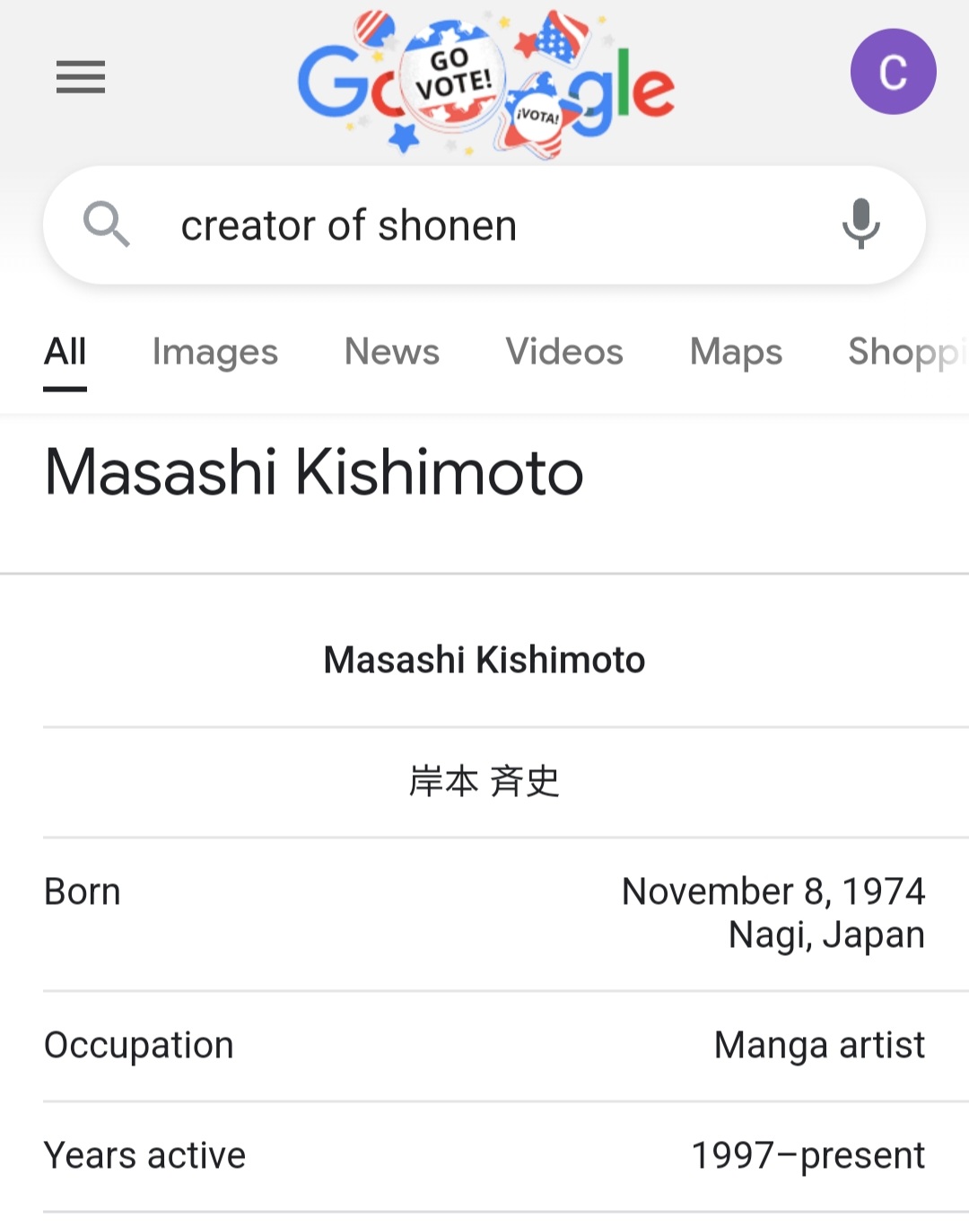 Happy Birthday to the creator of Shonen Masashi Kishimoto 