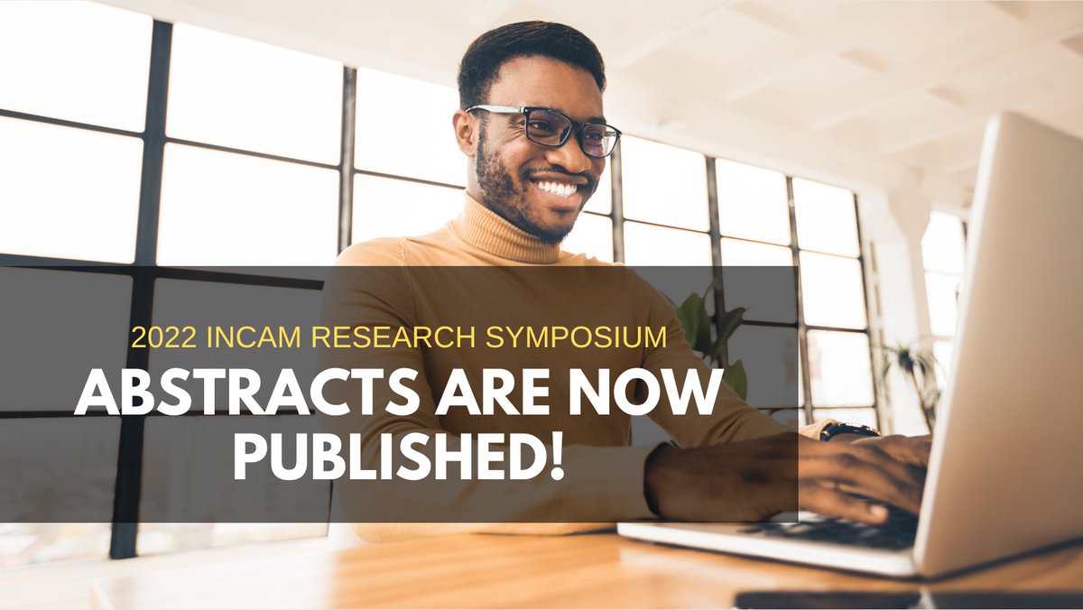 IncamResearch's tweet photo. The #INCAM2022 Research Symposium abstracts are now published @JICM_Journal! View them all here: https://t.co/X89I5Y4cgR
#Congrats #ScientificAbstract #research #tcim #KnowledgeTransfer #DeGruyter #JICM https://t.co/2WQUWnj43S