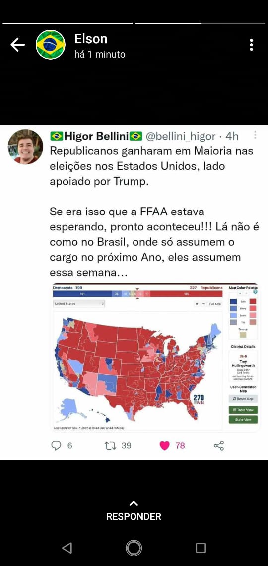 PatriotaDesde79's tweet photo. GRANDE DIA!
Republicanos vencem de forma esmagadora, nos EUA. Desta forma, Donald Trump se fortalece por completo.
Agora é com a gente aqui no Brasil. https://t.co/lwhZxk9Hc2