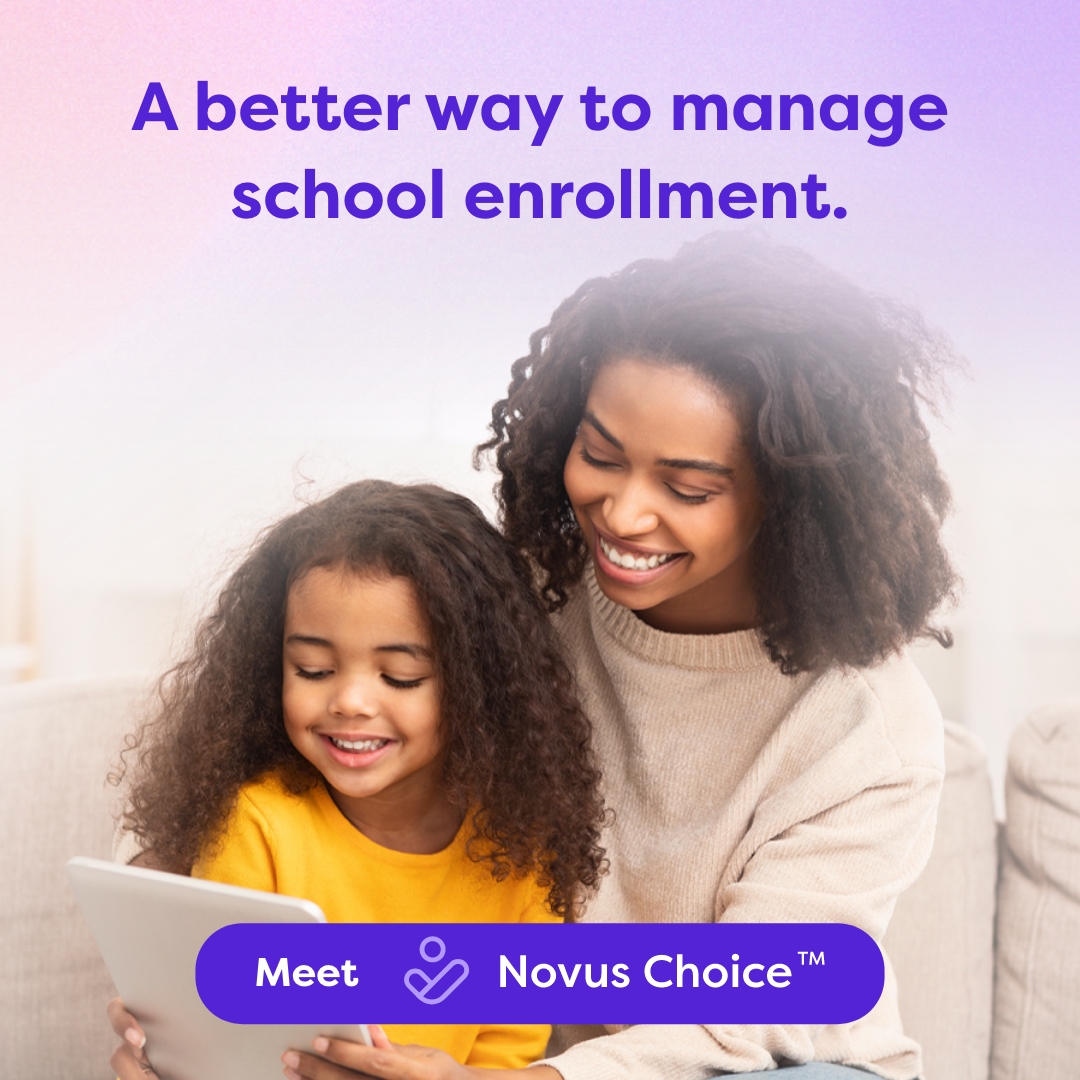 Are you looking for a better #schoolenrollment experience? Meet Novus Choice.

Our platform helps improve the school choice process through better automation of application submission, lotteries, &amp; enrollment management.

Learn more at novuschoice.com