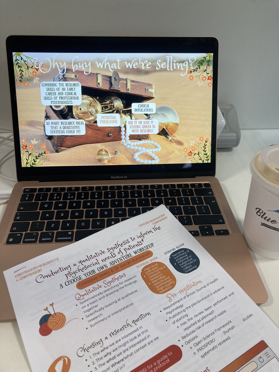 _christinaseery's tweet photo. Lil preview of Sarah Buchanan and I’s workshop on qualitative syntheses tomorrow at 2pm at the #PSIConf22 ✨ hoping to showcase the value of our collaboration and to give an overview of the process https://t.co/H49clkdNMB