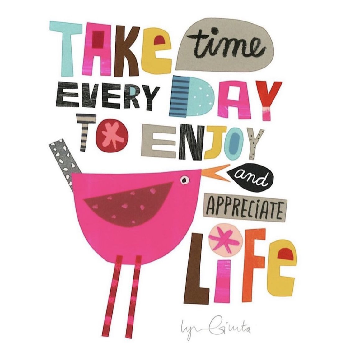 Take time every day to enjoy and appreciate life, even in tough times

Image: instagram.com/lynn_giunta